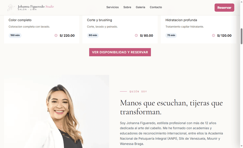 JF Studio — SERVICIOS