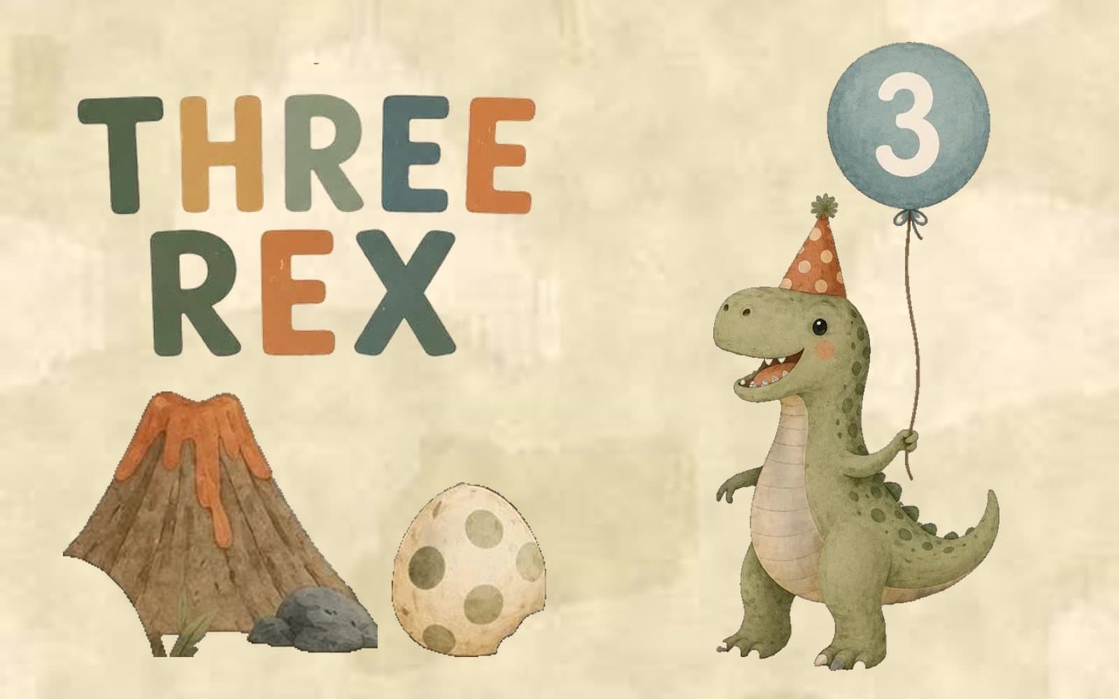 INVITACIONES — THREE REX · 3RD BIRTHDAY