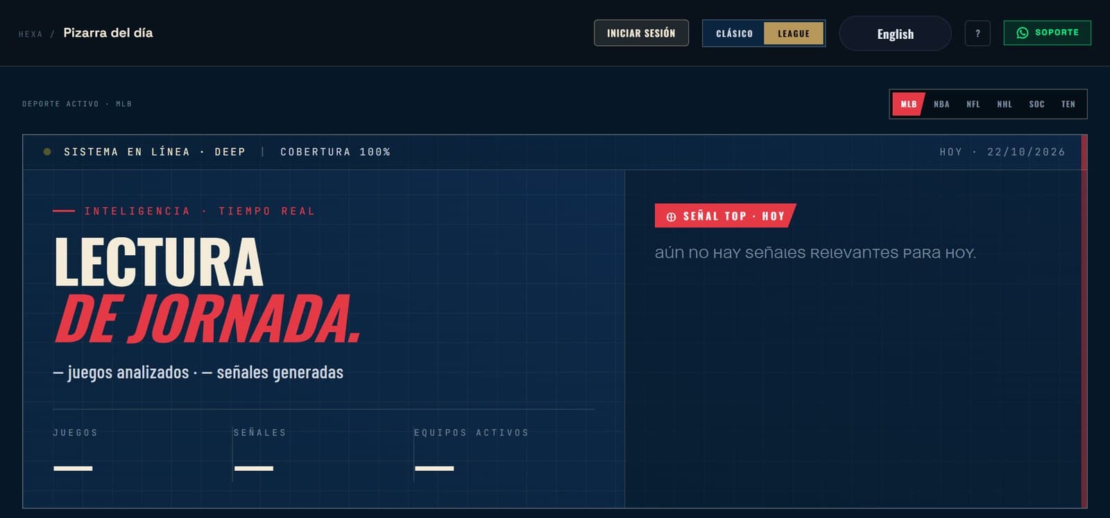 HEXA — DAILY BOARD · LEAGUE MODE
